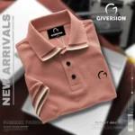 Premium PK Cotton Polo T-shirt - Baby Pink | Giversion