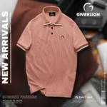 Premium PK Cotton Polo T-shirt - Baby Pink | Giversion