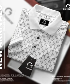 Mens Premium Allover Print Designer Polo Shirt