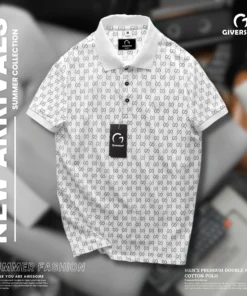 Mens Premium Allover Print Designer Polo Shirt