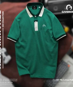 Mens Premium Forest Green Cotton Polo Shirt