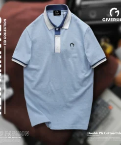Mens Premium Ice Blue Polo Shirt