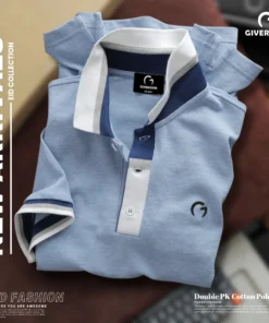 Mens Premium Ice Blue Polo Shirt