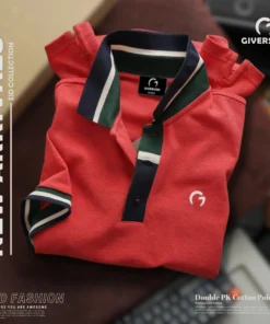 Mens Premium Comfortable Red Polo Shirt